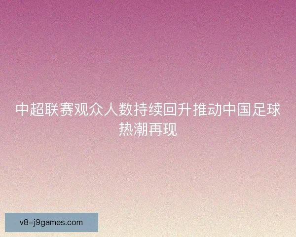 中超联赛观众人数持续回升推动中国足球热潮再现